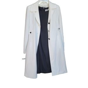 Julian Taylor Set of 2 Ivory Coat & Black Dress Size 8 Vintage NWT